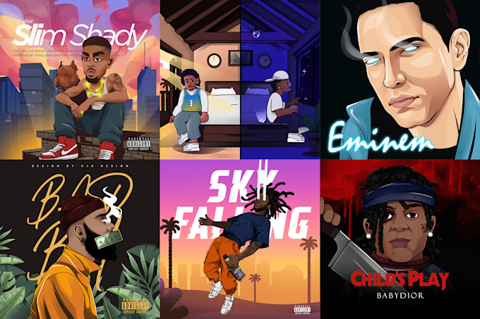 Cover Art Selection — Six-cover illustration showcase by Geraldine Creative Co.