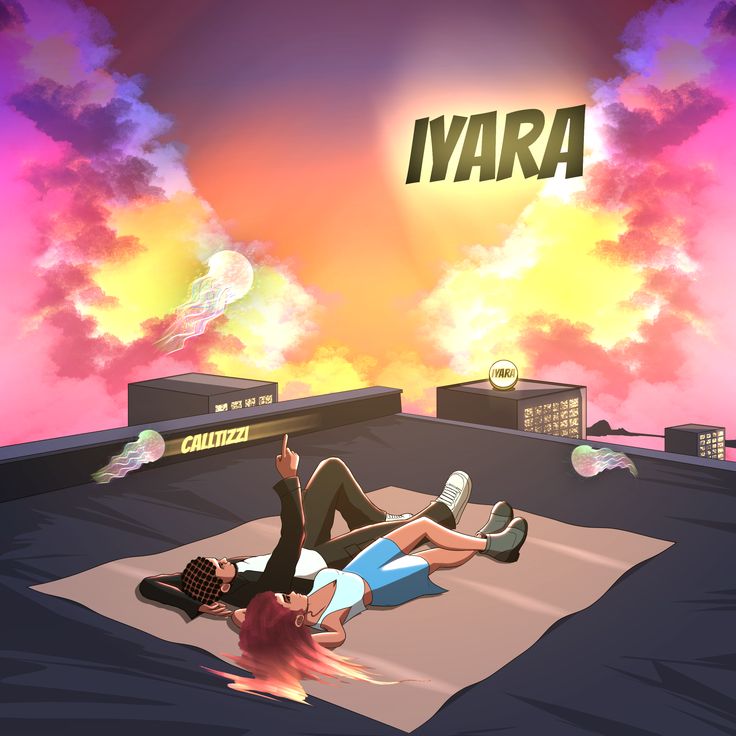 Iyara — Calltizzi — Rooftop sunset illustration cover by Geraldine Creative Co.
