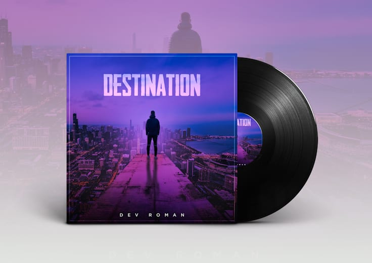 Destination — Dev Roman — Album cover and vinyl presentation by Geraldine Creative Co.