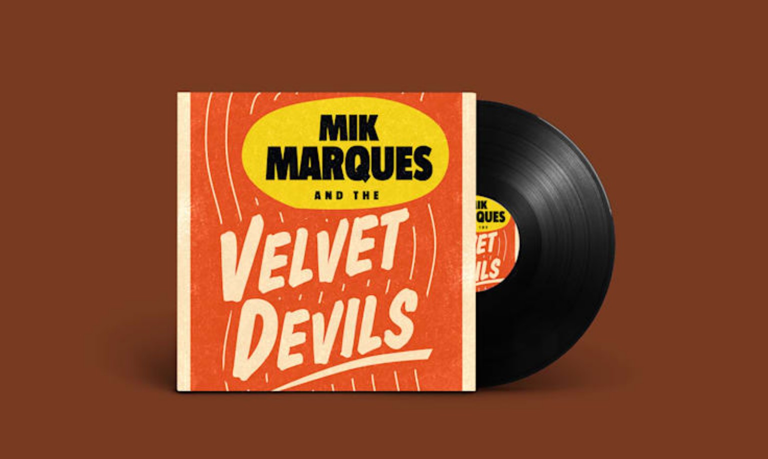 Mik Marques & The Velvet Devils — Vinyl sleeve design by Geraldine Creative Co.