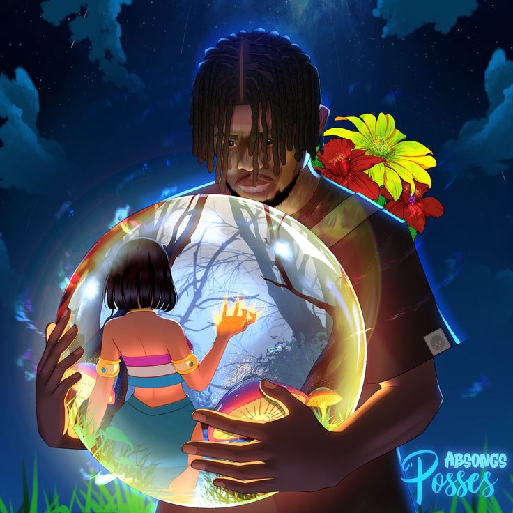 Posses — Absongs — Digital painting, night-sky concept cover by Geraldine Creative Co.
