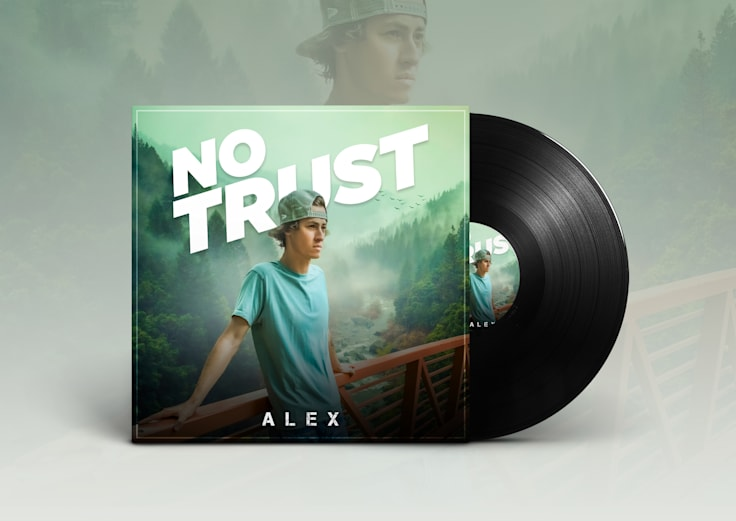 No Trust — Alex — Album cover and vinyl presentation by Geraldine Creative Co.